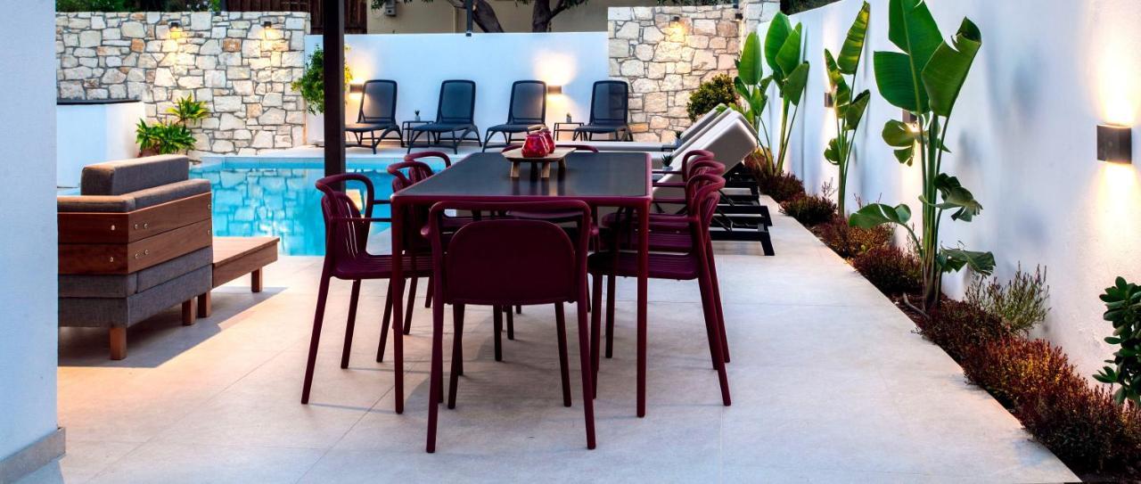 Avrilia Seaside Villa Heated Pool Almirida Extérieur photo