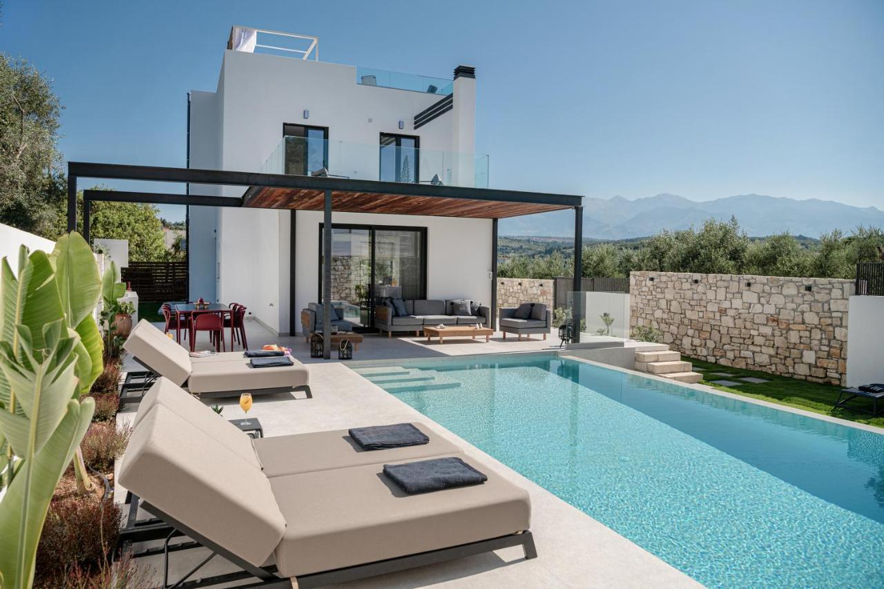 Avrilia Seaside Villa Heated Pool Almirida Extérieur photo