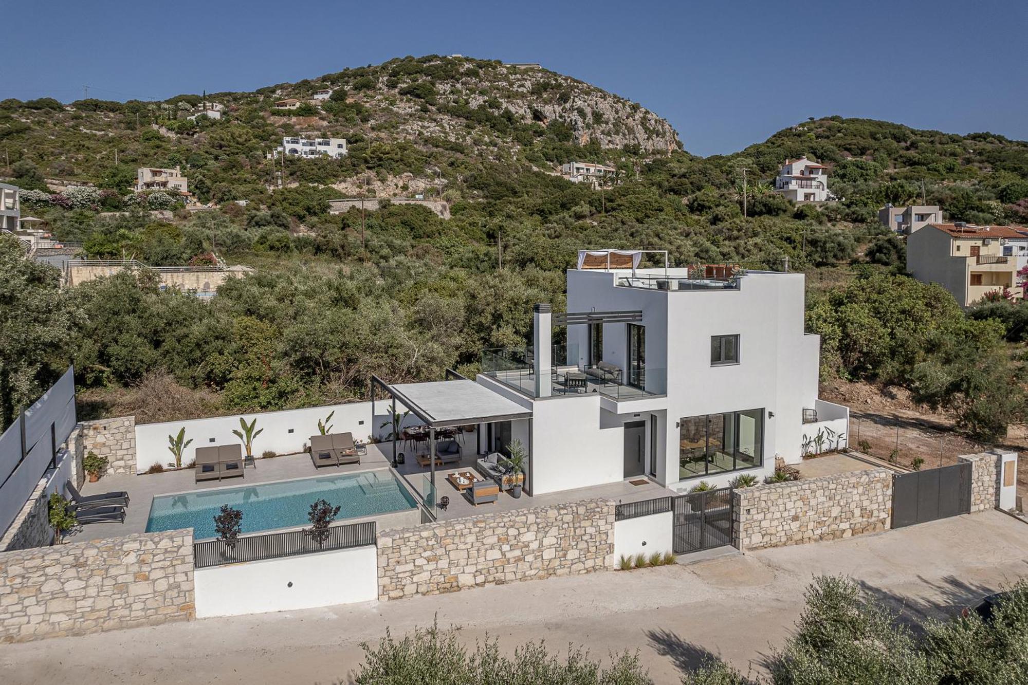 Avrilia Seaside Villa Heated Pool Almirida Extérieur photo
