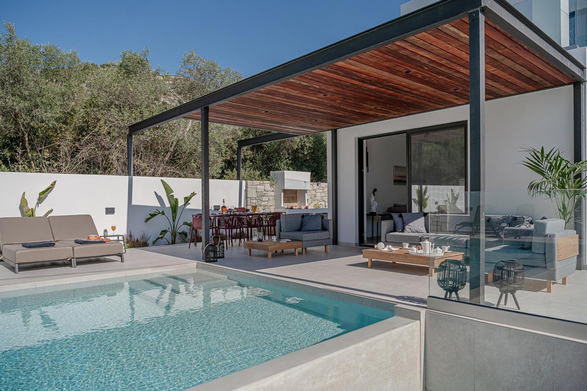 Avrilia Seaside Villa Heated Pool Almirida Extérieur photo